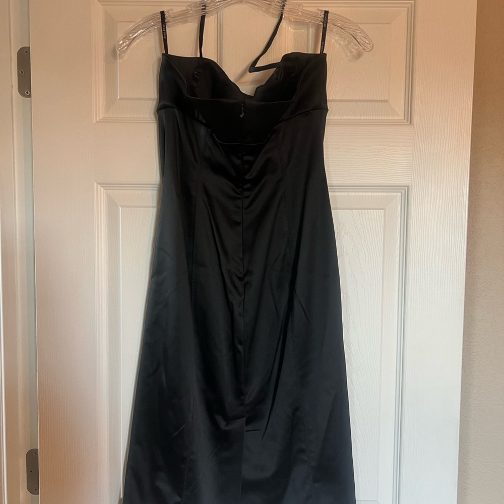 Elegant Black Satin Dress